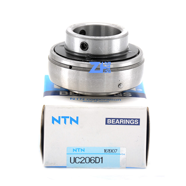 Rolamento do assento da bola UC206, furo cilíndrico, parafuso de fixação locking30mm x fricção pequena de 62mm x de 38.1mm, limite de alta velocidade