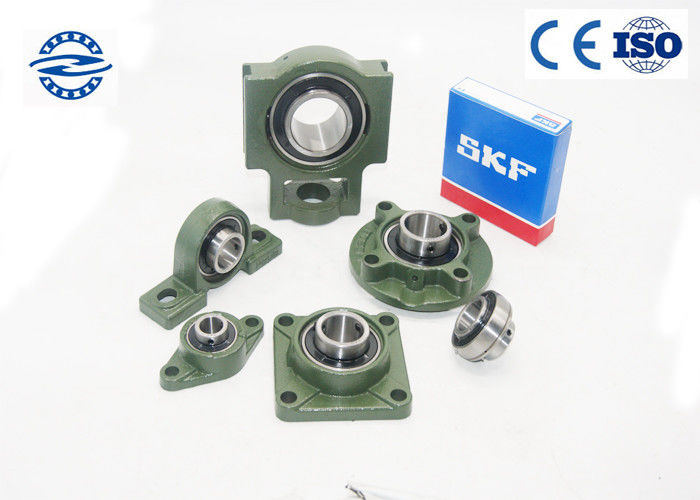 Rolamento de esferas verde UCT203 do descanso com a montagem da flange de aço inoxidável para a longa vida