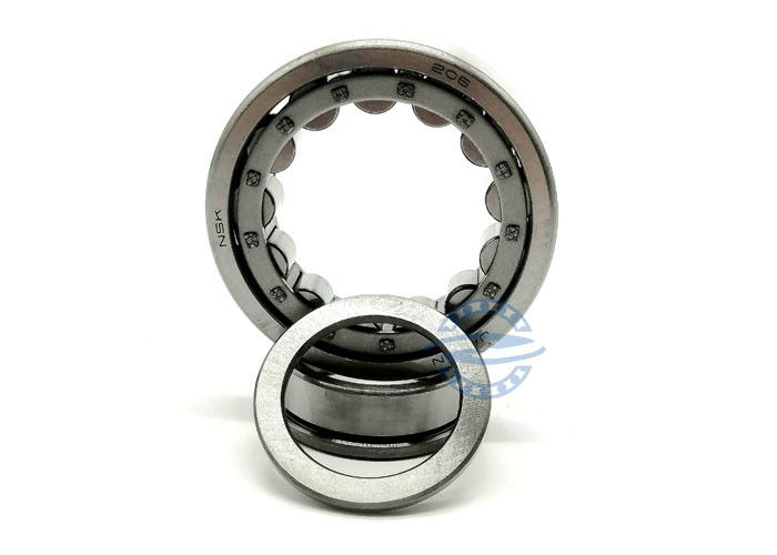Rolamento de rolo P6 cilíndrico NU NJ 206 GCR15 com tamanho de bronze 30*62*16mm da gaiola da fileira dobro